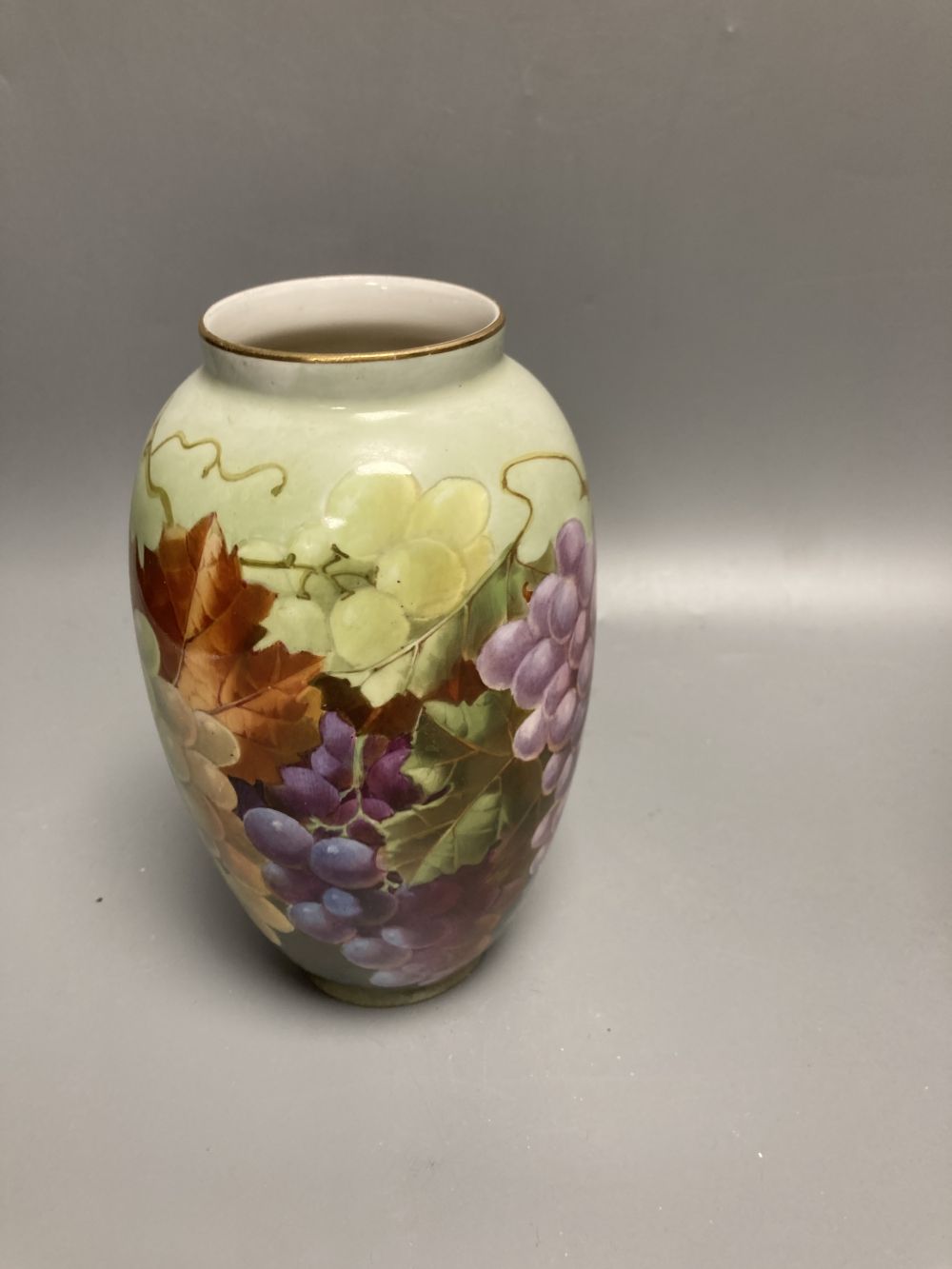 A Crown Staffordshire baluster vase